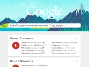 Secrets Of Google : List Of Google Now Voice Commands
