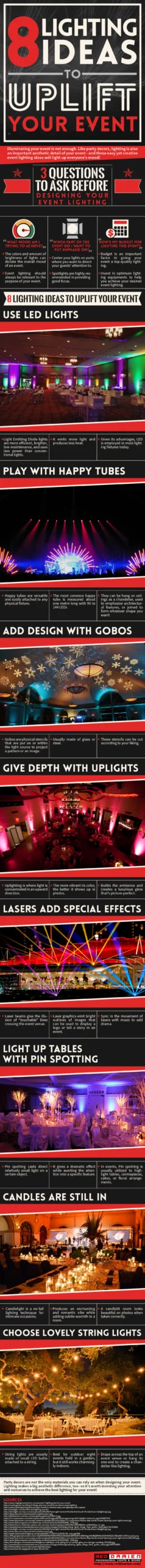8 Best Lighting Ideas For Your Event! (InfoGraphic)
