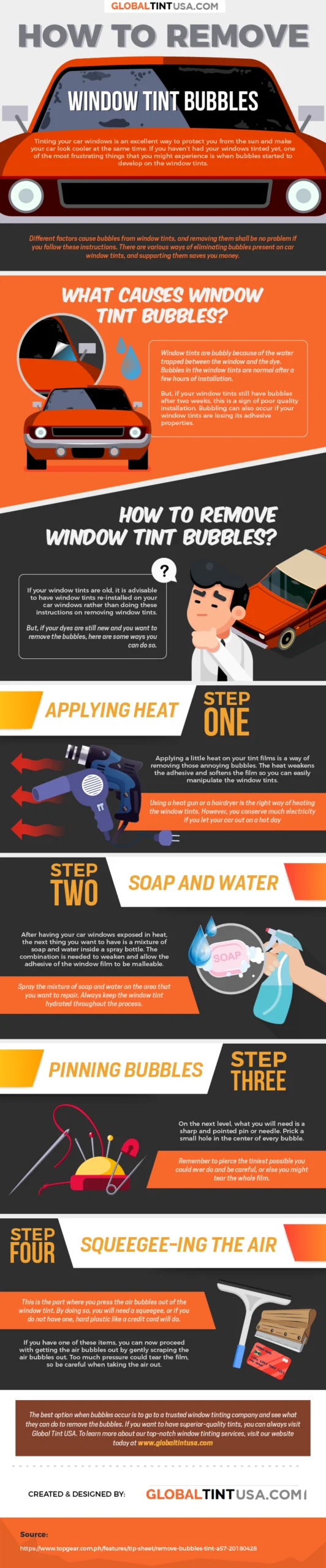 How To Remove Window Tint Bubbles [Info Graphic]
