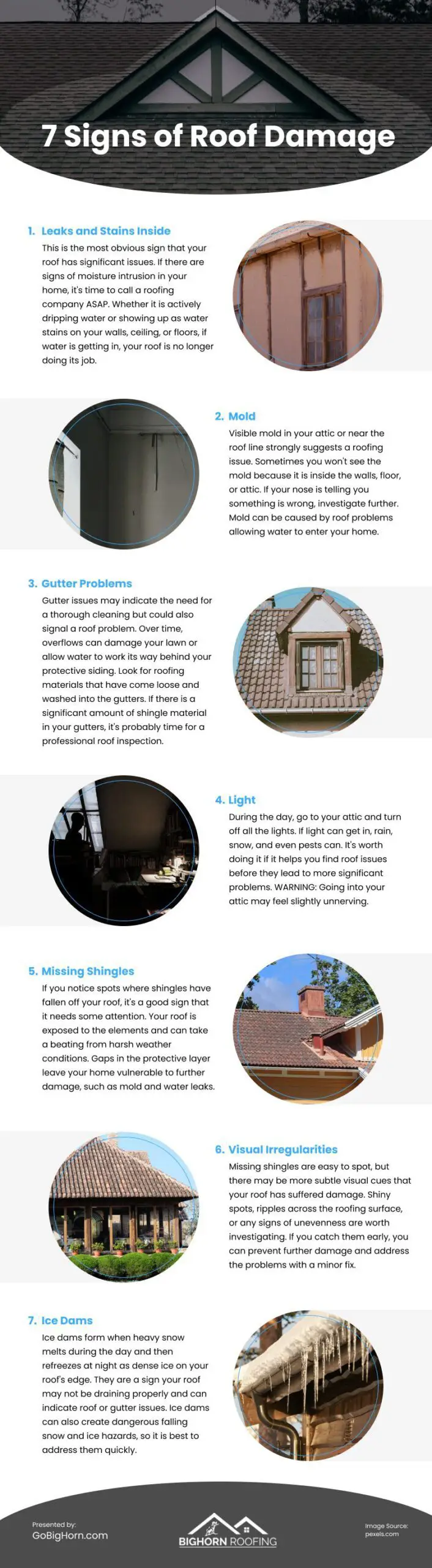 Top 7 Signs of Roof Damage